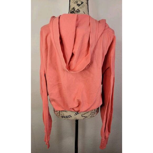 Free People FP Movement Hooded Crop Sweater Womens Large Long Sleeves Boxy - Picture 6 of 10